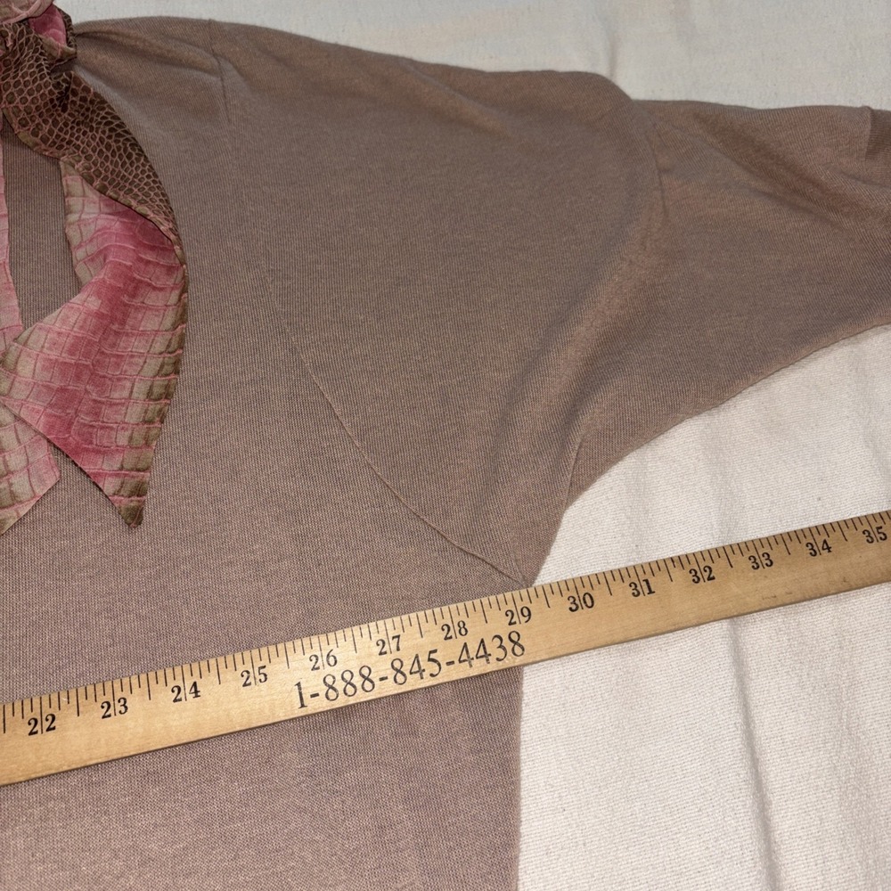 Sweet Pea Women's Brown Top Collar Scarf Accent Size 2XL Boho Lagenlook Boxy - Picture 4 of 6